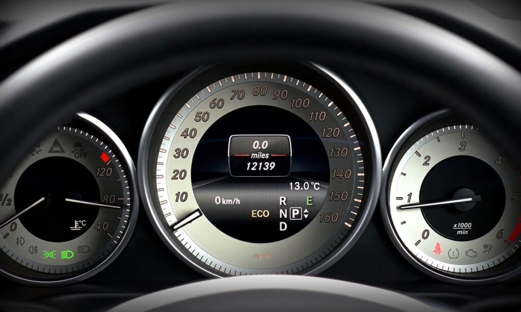 Modern car dashboard with driver assistance systems in Dayton, OH