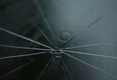 Cracked windshield on a car in Dayton, OH that may need repair or replacement